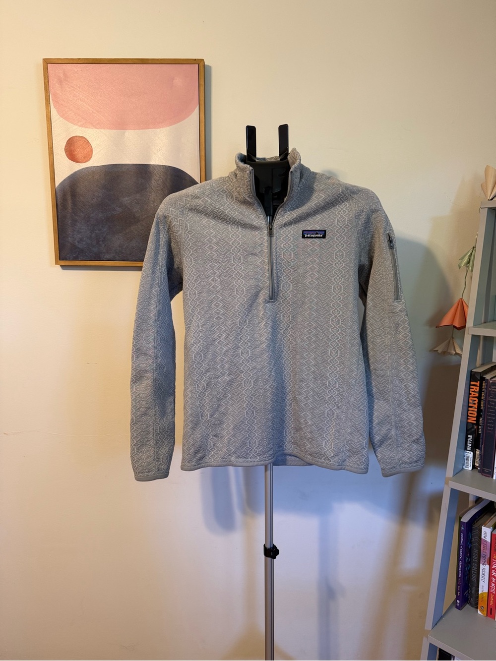 Patagonia Women’s Quarter-Zip Fleece - Patterned Gray
